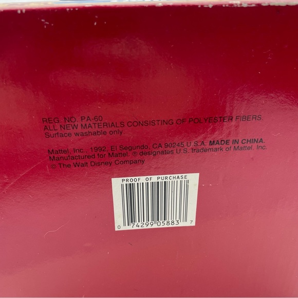 NIB VTG 1992 Disney Aladdin Genie Stuffed Plush Toy, Lamp Mattel - Picture 3 of 6